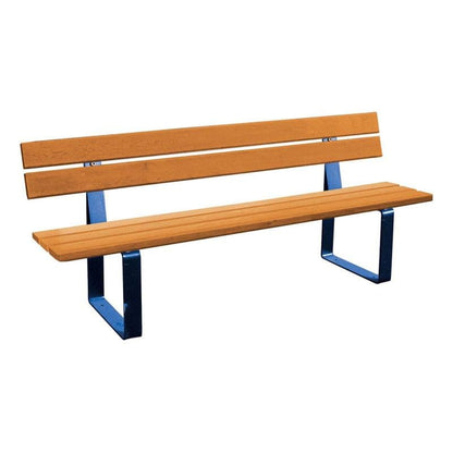 Cityscape Direct Riga Seat (Wood) 1800mm / Conifer Softwood (Light Oak) / Blue (RAL 5010)