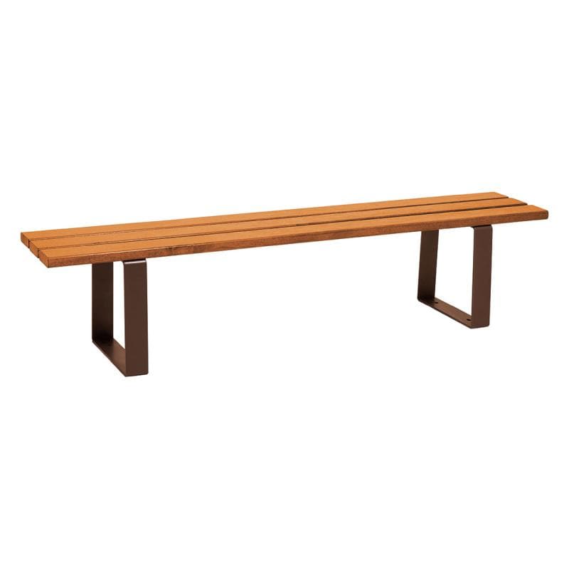 Cityscape Direct Riga Bench (Wood) 1800mm / Conifer Softwood (Light Oak) / Brown (RAL 8017)