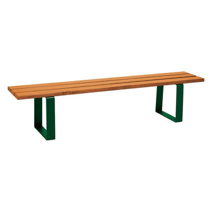 Cityscape Direct Riga Bench (Wood) 1800mm / Conifer Softwood (Light Oak) / Green (RAL 6005)