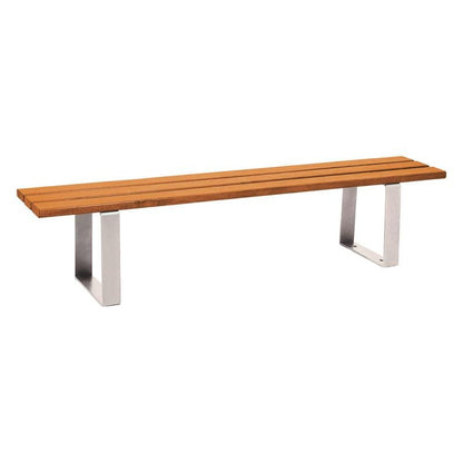 Cityscape Direct Riga Bench (Wood) 1800mm / Conifer Softwood (Light Oak) / Light Grey (RAL 7044)