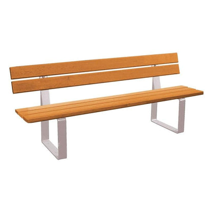 Cityscape Direct Riga Seat (Wood) 1800mm / Conifer Softwood (Light Oak) / Light Grey (RAL 7044)