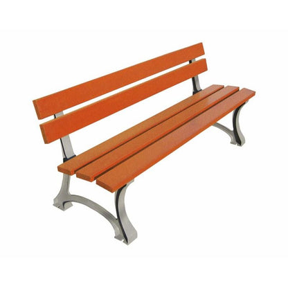 Cityscape Direct Mora Seat (Wood) 1800mm / Conifer Softwood (Light Oak) / Metallic Grey