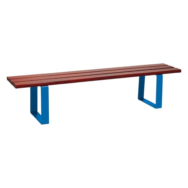 Cityscape Direct Riga Bench (Wood) 1800mm / Conifer Softwood (Mahogany) / Blue (RAL 5010)