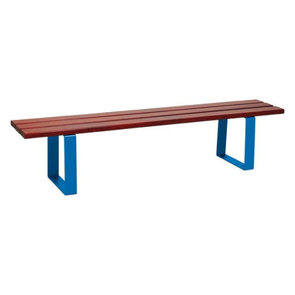 Cityscape Direct Riga Bench (Wood) 1800mm / Conifer Softwood (Mahogany) / Blue (RAL 5010)