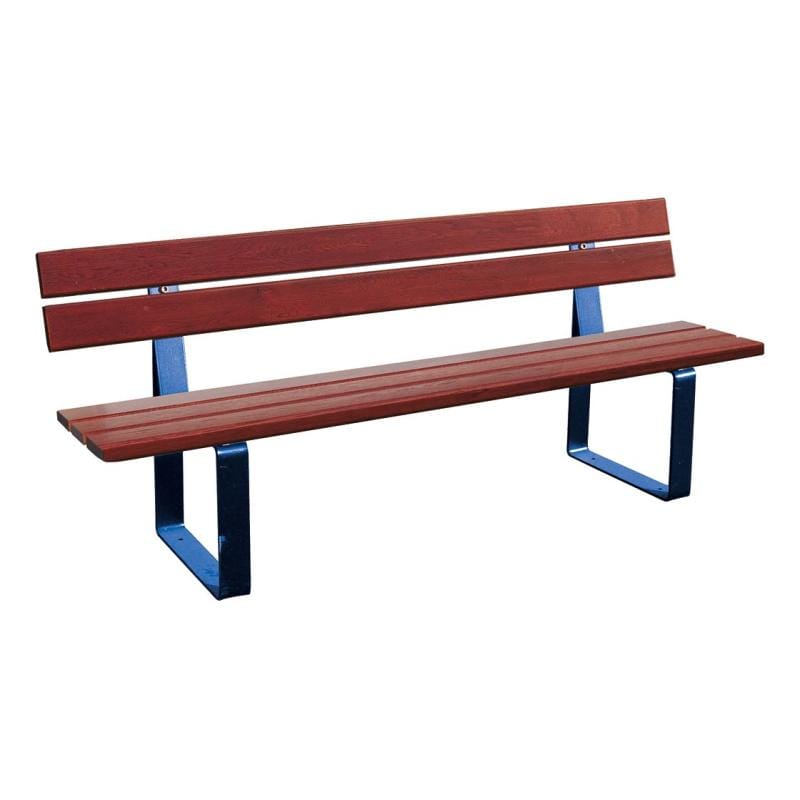 Cityscape Direct Riga Seat (Wood) 1800mm / Conifer Softwood (Mahogany) / Blue (RAL 5010)