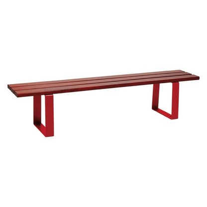 Cityscape Direct Riga Bench (Wood) 1800mm / Conifer Softwood (Mahogany) / Burgundy (RAL 3004)