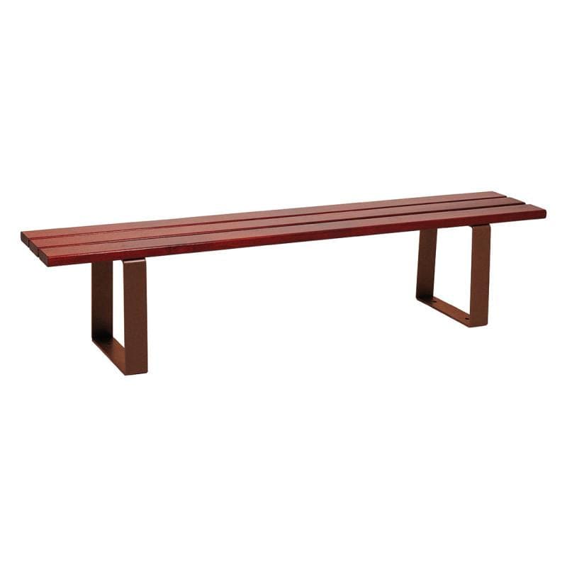 Cityscape Direct Riga Bench (Wood) 1800mm / Conifer Softwood (Mahogany) / Corten Effect