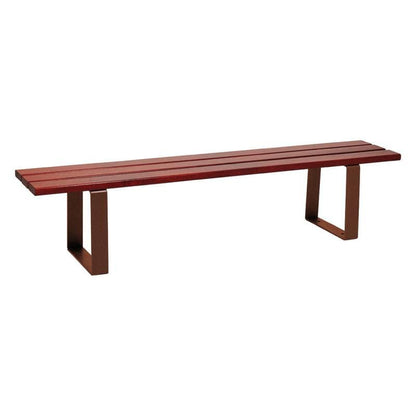 Cityscape Direct Riga Bench (Wood) 1800mm / Conifer Softwood (Mahogany) / Corten Effect