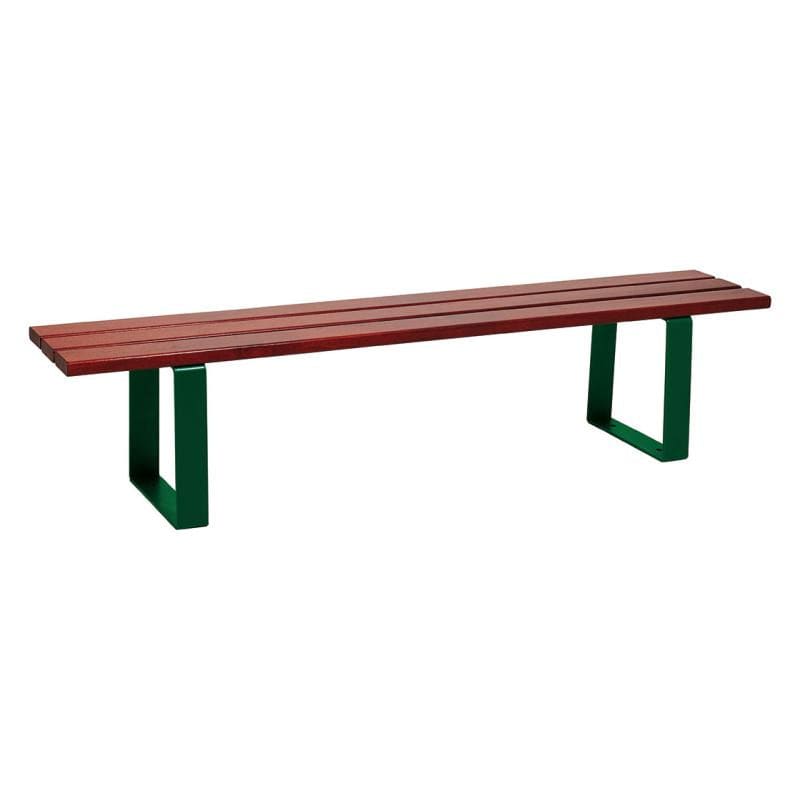 Cityscape Direct Riga Bench (Wood) 1800mm / Conifer Softwood (Mahogany) / Green (RAL 6005)
