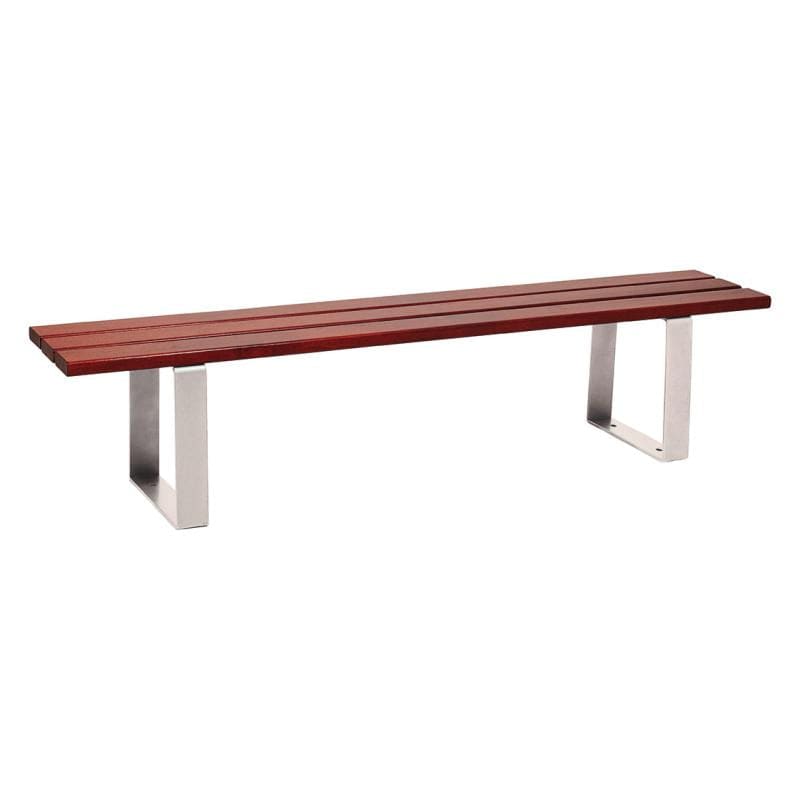 Cityscape Direct Riga Bench (Wood) 1800mm / Conifer Softwood (Mahogany) / Light Grey (RAL 7044)