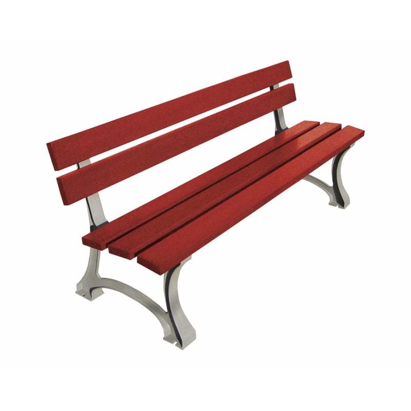 Cityscape Direct Mora Seat (Wood) 1800mm / Conifer Softwood (Mahogany) / Metallic Grey