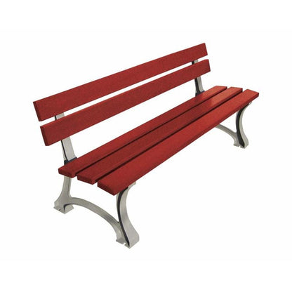 Cityscape Direct Mora Seat (Wood) 1800mm / Conifer Softwood (Mahogany) / Metallic Grey