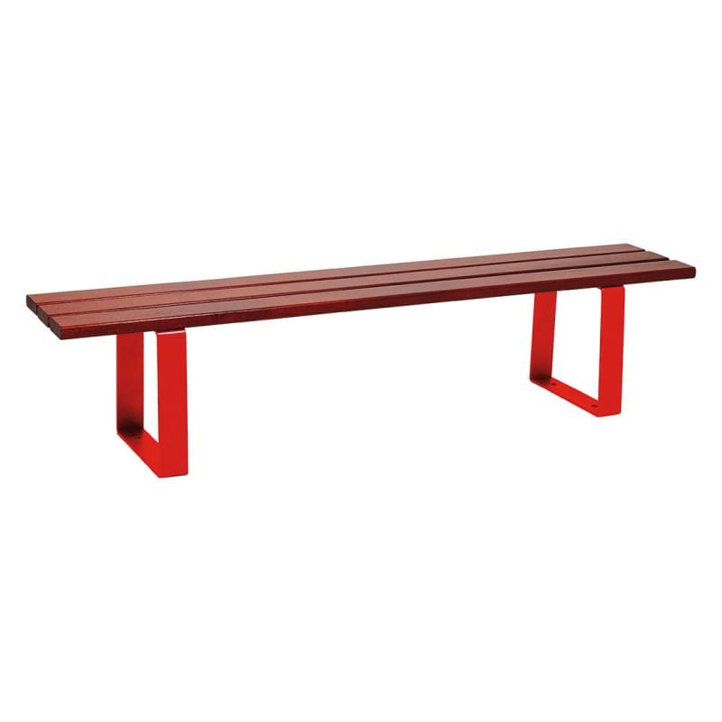 Cityscape Direct Riga Bench (Wood) 1800mm / Conifer Softwood (Mahogany) / Red (RAL 3020)
