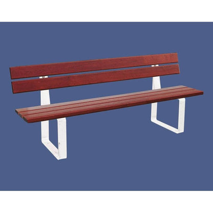 Cityscape Direct Riga Seat (Wood) 1800mm / Conifer Softwood (Mahogany) / White (RAL 9010)