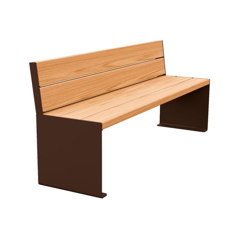 Cityscape Direct Kube Seat (Steel and Wood) 1800mm / Light Oak / Brown (RAL 8017)