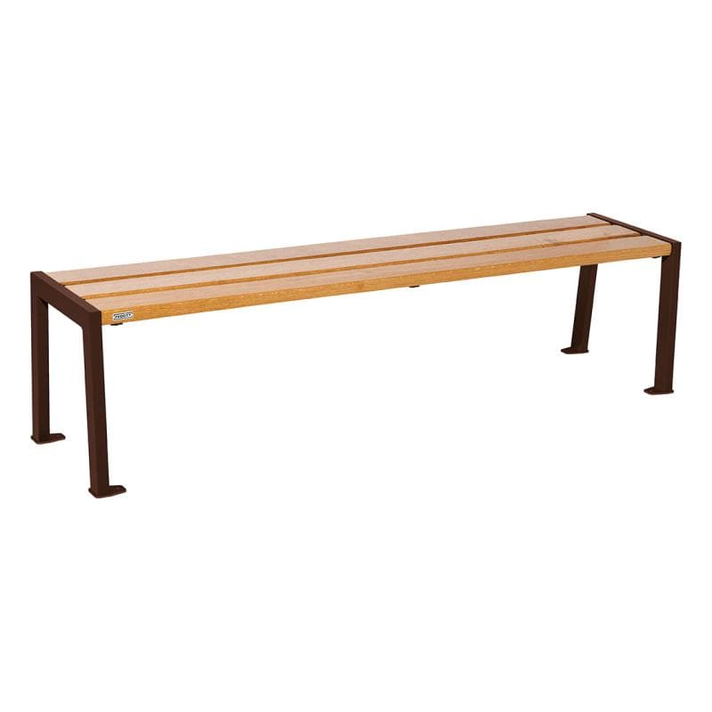 Cityscape Direct Silaos Bench (Steel and Wood) 1800mm / Light Oak / Brown (RAL 8017)