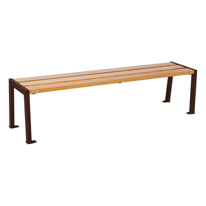 Cityscape Direct Silaos Bench (Steel and Wood) 1800mm / Light Oak / Brown (RAL 8017)