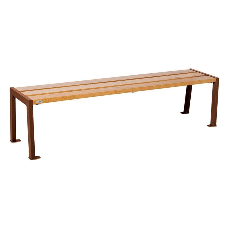 Cityscape Direct Silaos Bench (Steel and Wood) 1800mm / Light Oak / Corten Effect