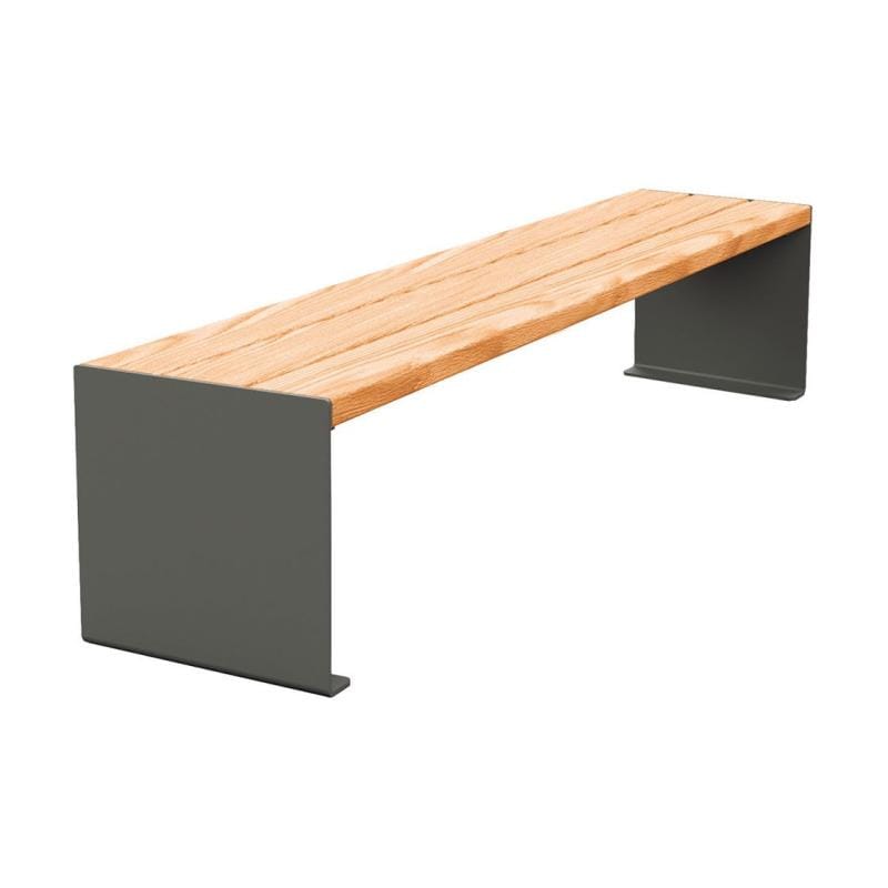 Cityscape Direct Kube Bench (Steel and Wood) 1800mm / Light Oak / Procity Grey