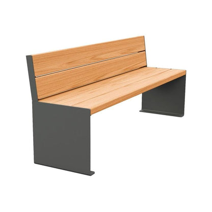 Cityscape Direct Kube Seat (Steel and Wood) 1800mm / Light Oak / Procity Grey