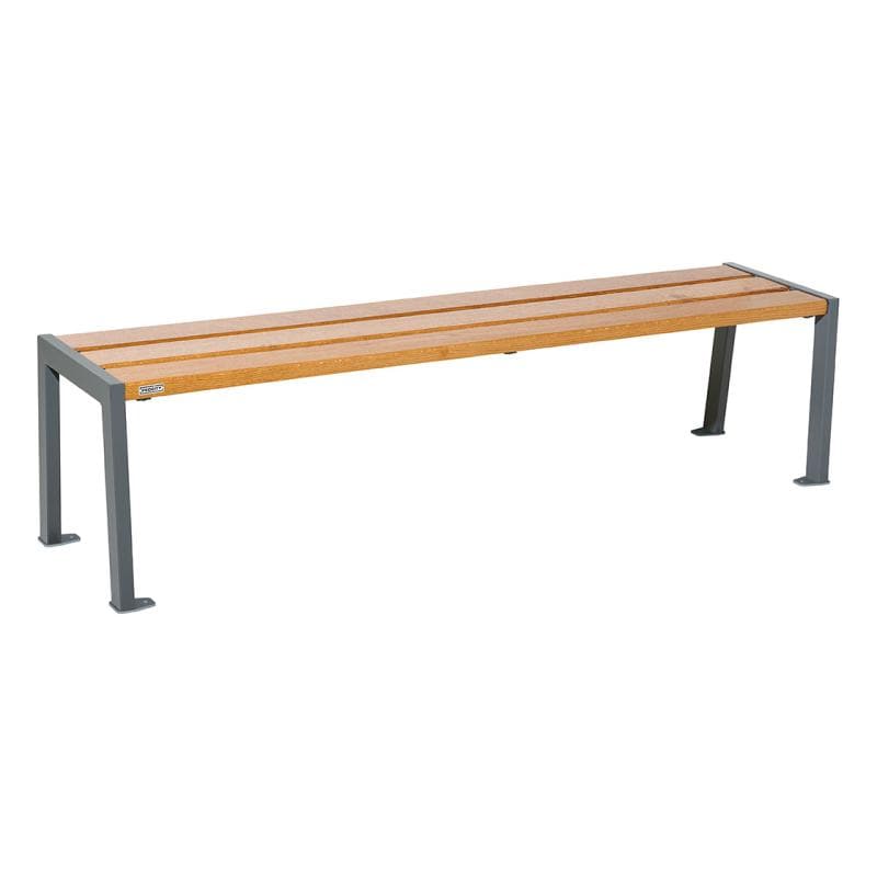Cityscape Direct Silaos Bench (Steel and Wood) 1800mm / Light Oak / Procity Grey