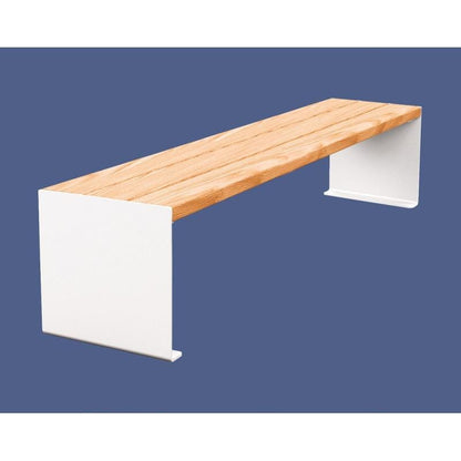 Cityscape Direct Kube Bench (Steel and Wood) 1800mm / Light Oak / White (RAL 9010)