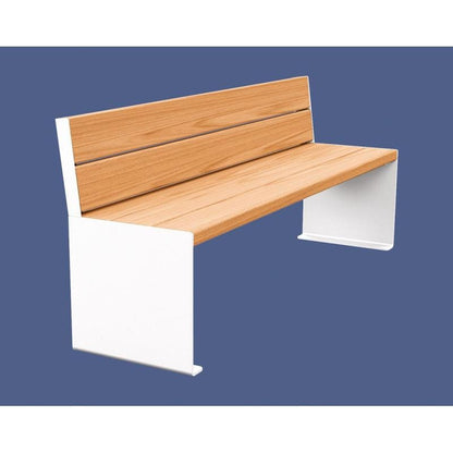 Cityscape Direct Kube Seat (Steel and Wood) 1800mm / Light Oak / White (RAL 9010)
