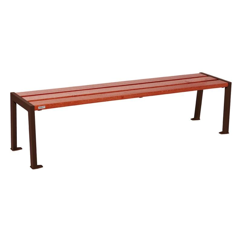 Cityscape Direct Silaos Bench (Steel and Wood) 1800mm / Mahogany / Brown (RAL 8017)