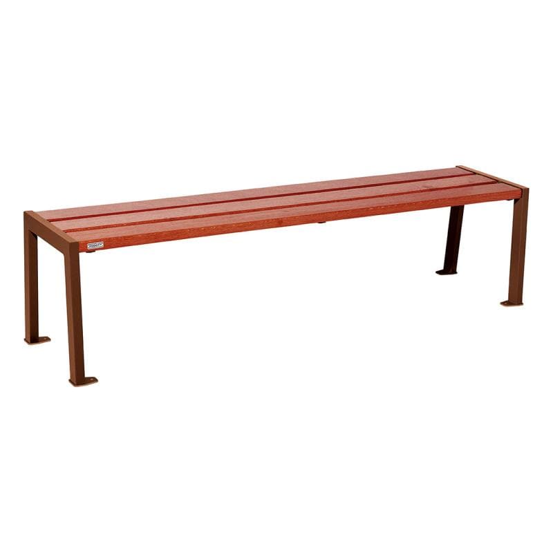 Cityscape Direct Silaos Bench (Steel and Wood) 1800mm / Mahogany / Corten Effect