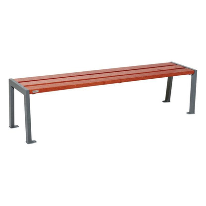 Cityscape Direct Silaos Bench (Steel and Wood) 1800mm / Mahogany / Procity Grey
