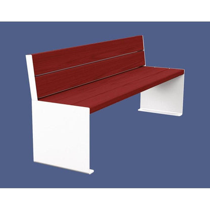 Cityscape Direct Kube Seat (Steel and Wood) 1800mm / Mahogany / White (RAL 9010)