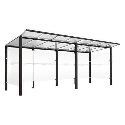 Cityscape Direct Modulo Bicycle Shelter 2000mm / Black (RAL 9005) / Single + Extension Unit (Full Cladding)
