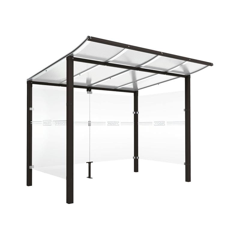 Cityscape Direct Modulo Bicycle Shelter 2000mm / Black (RAL 9005) / Single Unit (Full Cladding)