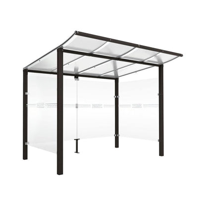 Cityscape Direct Modulo Bicycle Shelter 2000mm / Black (RAL 9005) / Single Unit (Full Cladding)