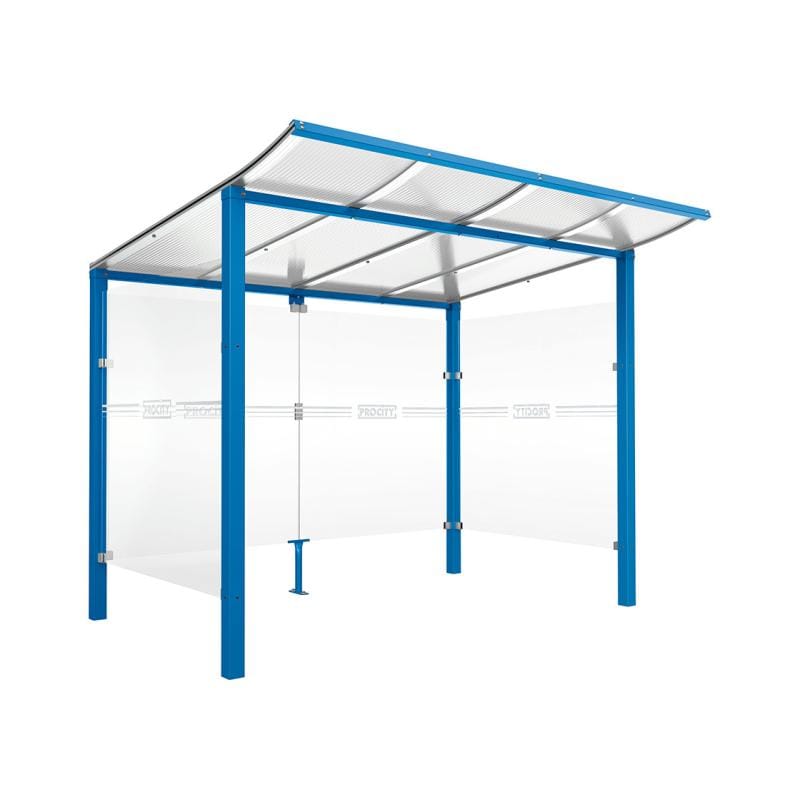 Cityscape Direct Modulo Bicycle Shelter 2000mm / Blue (RAL 5010) / Single Unit (Full Cladding)