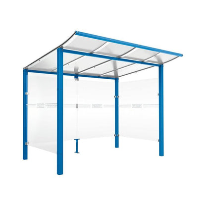 Cityscape Direct Modulo Bicycle Shelter 2000mm / Blue (RAL 5010) / Single Unit (Full Cladding)