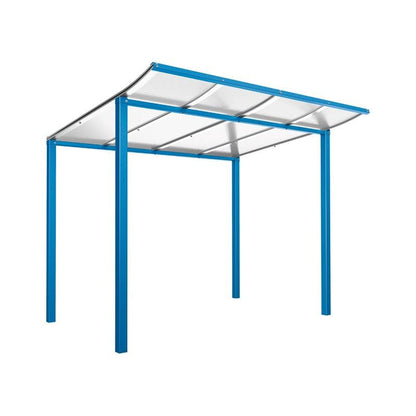 Cityscape Direct Modulo Bicycle Shelter 2000mm / Blue (RAL 5010) / Single Unit (No Cladding)