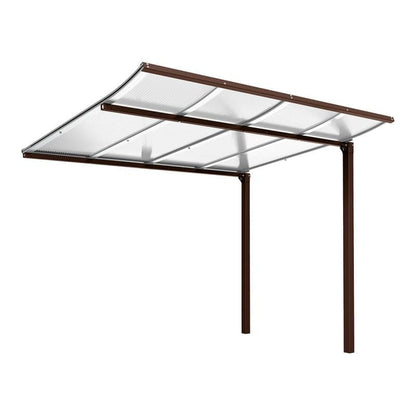 Cityscape Direct Modulo Bicycle Shelter 2000mm / Brown (RAL 8017) / Single + Extension Unit (No Cladding)