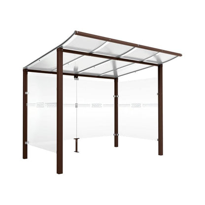 Cityscape Direct Modulo Bicycle Shelter 2000mm / Brown (RAL 8017) / Single Unit (Full Cladding)