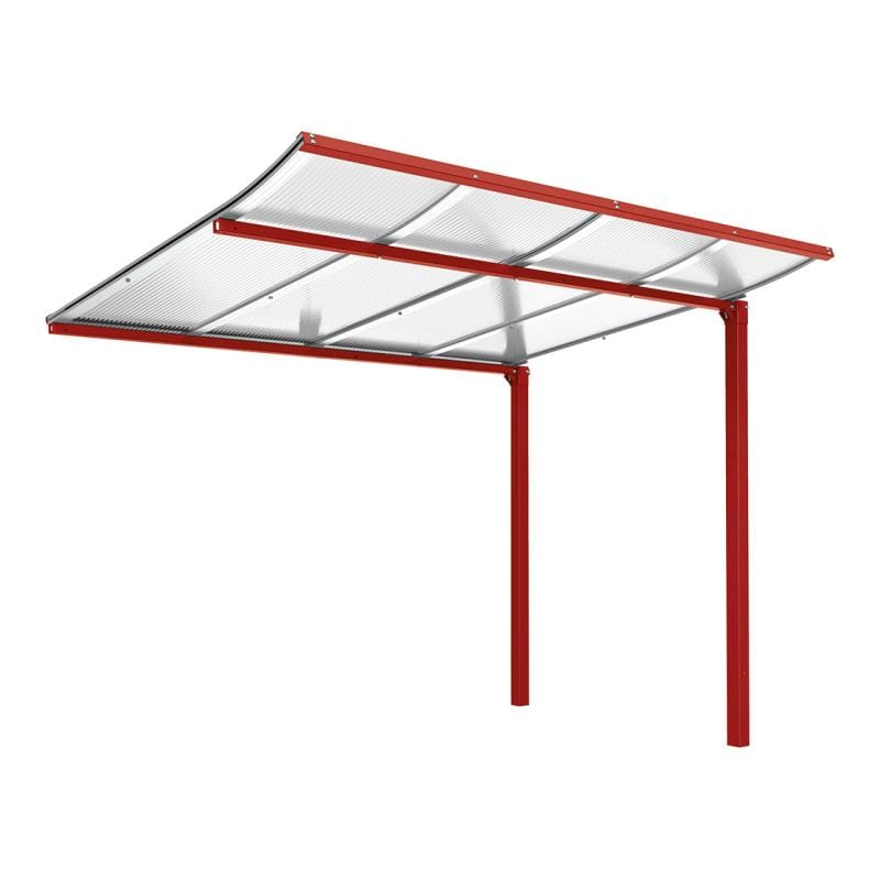 Cityscape Direct Modulo Bicycle Shelter 2000mm / Burgundy (RAL 3004) / Single + Extension Unit (No Cladding)