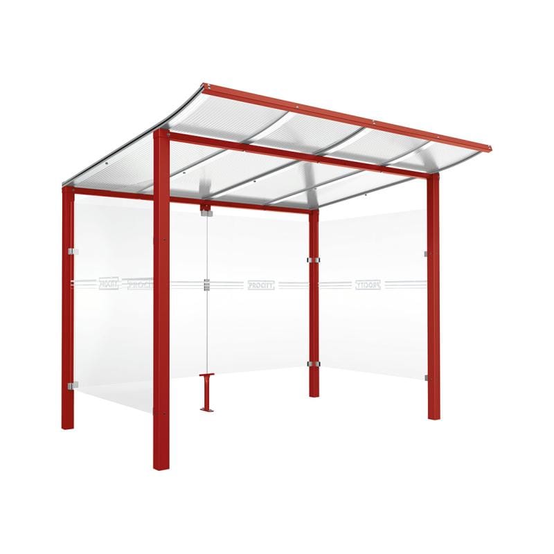 Cityscape Direct Modulo Bicycle Shelter 2000mm / Burgundy (RAL 3004) / Single Unit (Full Cladding)