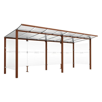 Cityscape Direct Modulo Bicycle Shelter 2000mm / Corten Effect / Single + Extension Unit (Full Cladding)