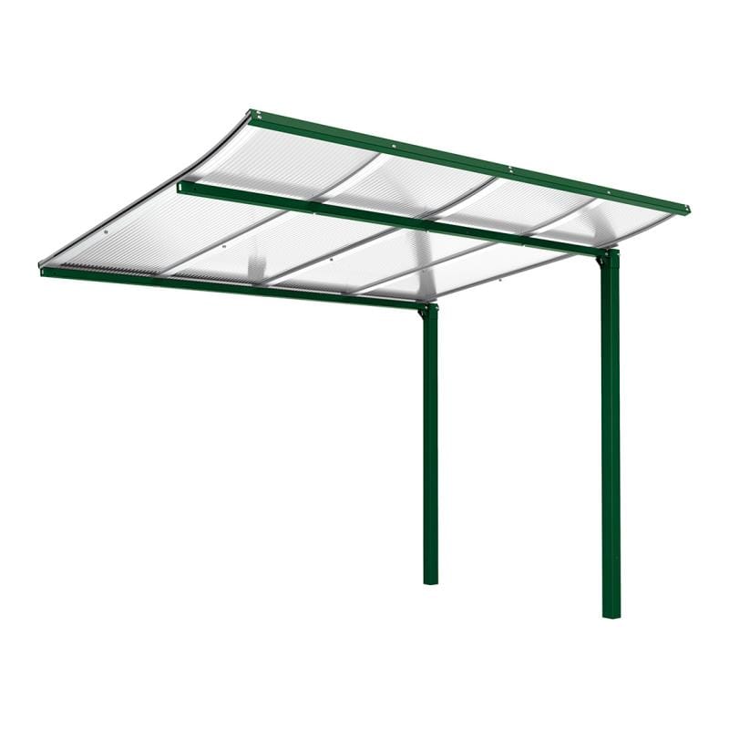 Cityscape Direct Modulo Bicycle Shelter 2000mm / Green (RAL 6005) / Single + Extension Unit (No Cladding)