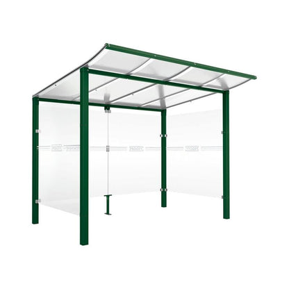 Cityscape Direct Modulo Bicycle Shelter 2000mm / Green (RAL 6005) / Single Unit (Full Cladding)