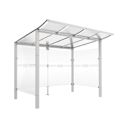 Cityscape Direct Modulo Bicycle Shelter 2000mm / Light Grey (RAL 7044) / Single Unit (Full Cladding)