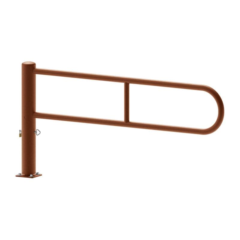 City Hoop Swivel Barrier 2300mm / Corten Effect