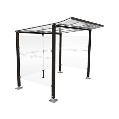 Cityscape Direct Modulo Cash/Ticket Machine Shelter 2500mm / Black (RAL 9005) / Base Plates