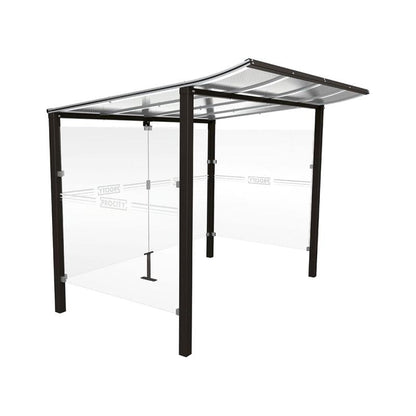 Cityscape Direct Modulo Cash/Ticket Machine Shelter 2500mm / Black (RAL 9005) / Concreting