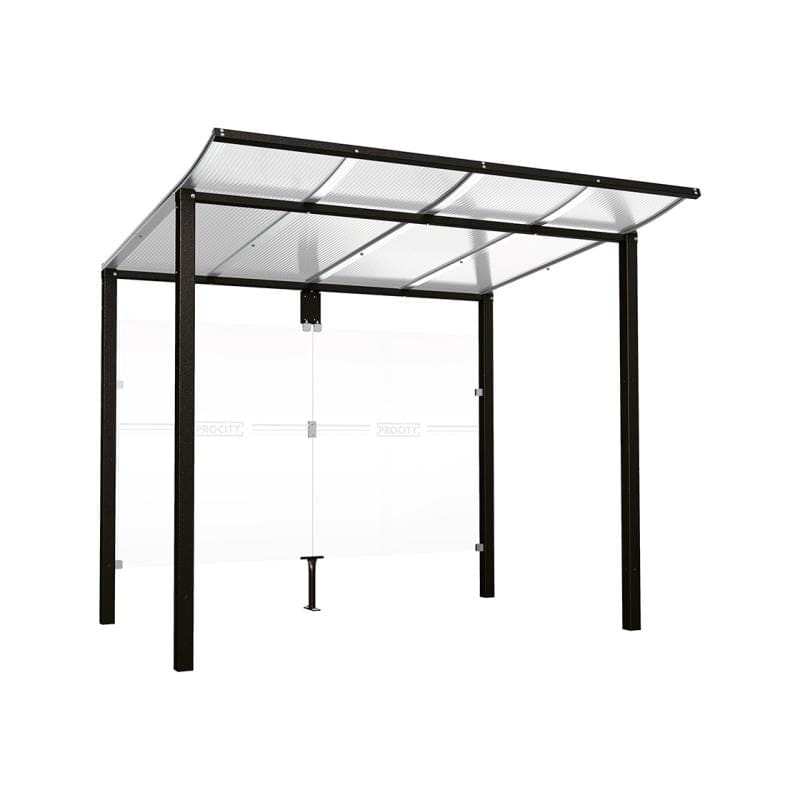 Cityscape Direct Modulo Bus Shelter 2500mm / Black (RAL 9005) / No side cladding