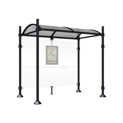 Cityscape Direct Province Sphere Bus Shelter 2500mm / Black (RAL 9005) / No side cladding
